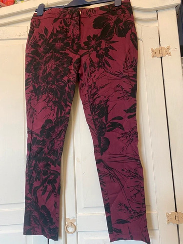 Burgundy floral stretch - burgundy,
