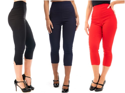 Vintage 1950s high waist capri - vintage,
