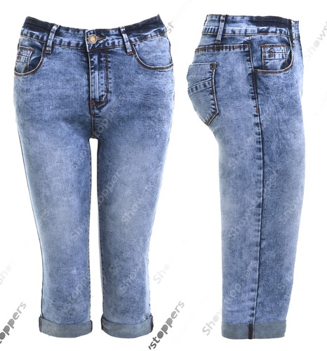 New womens denim pedal - new,