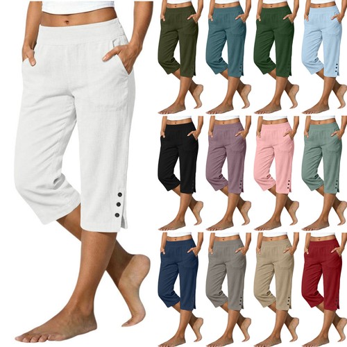 Ladies cotton linen buttons - ladies,