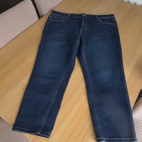 Denim womens crop pedal - by,